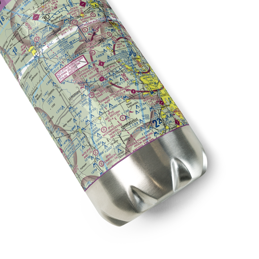 Dayton-Phillipsburg Airport (3I7) VFR Sectional Water Bottle 