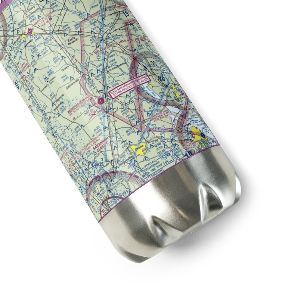 Ridgeland-Claude Dean Airport (3J1) VFR Sectional Water Bottle 