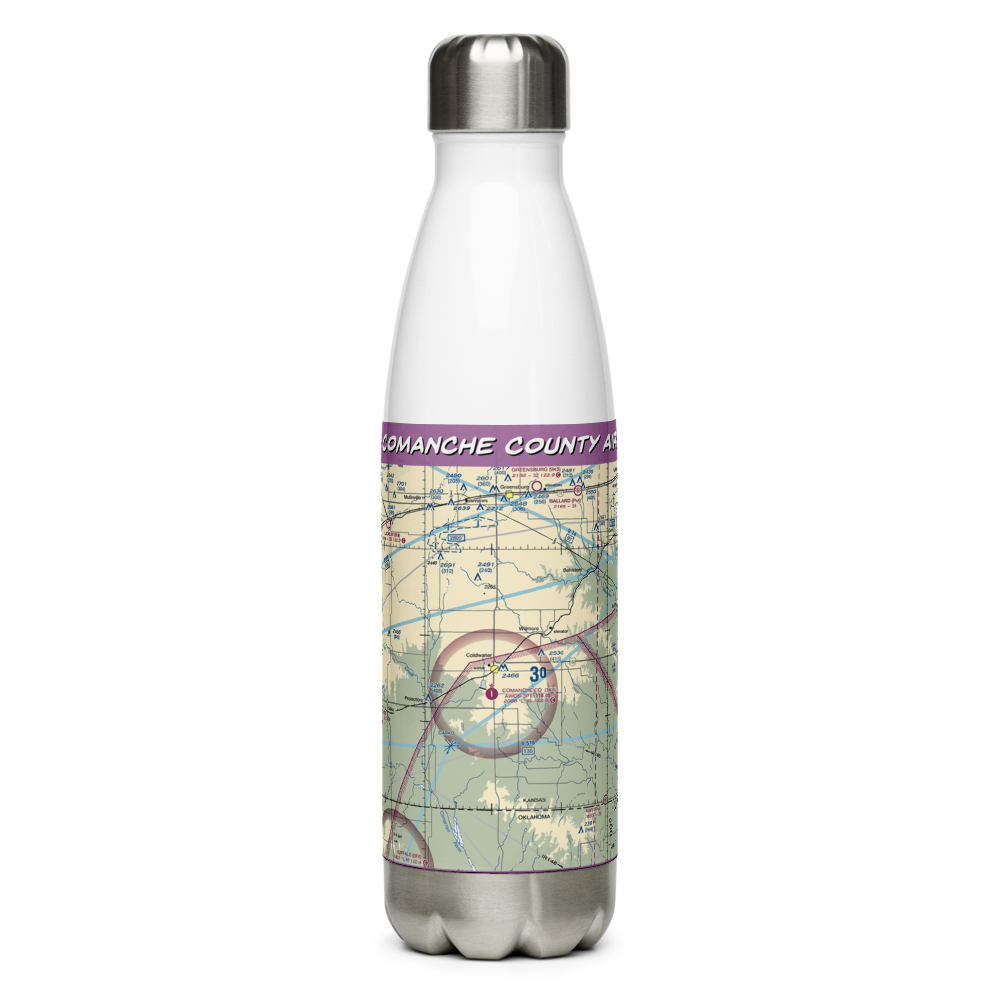Comanche County Airport (3K8) VFR Sectional Water Bottle 