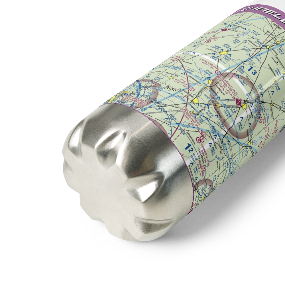 Litchfield Municipal Airport (3LF) VFR Sectional Water Bottle 