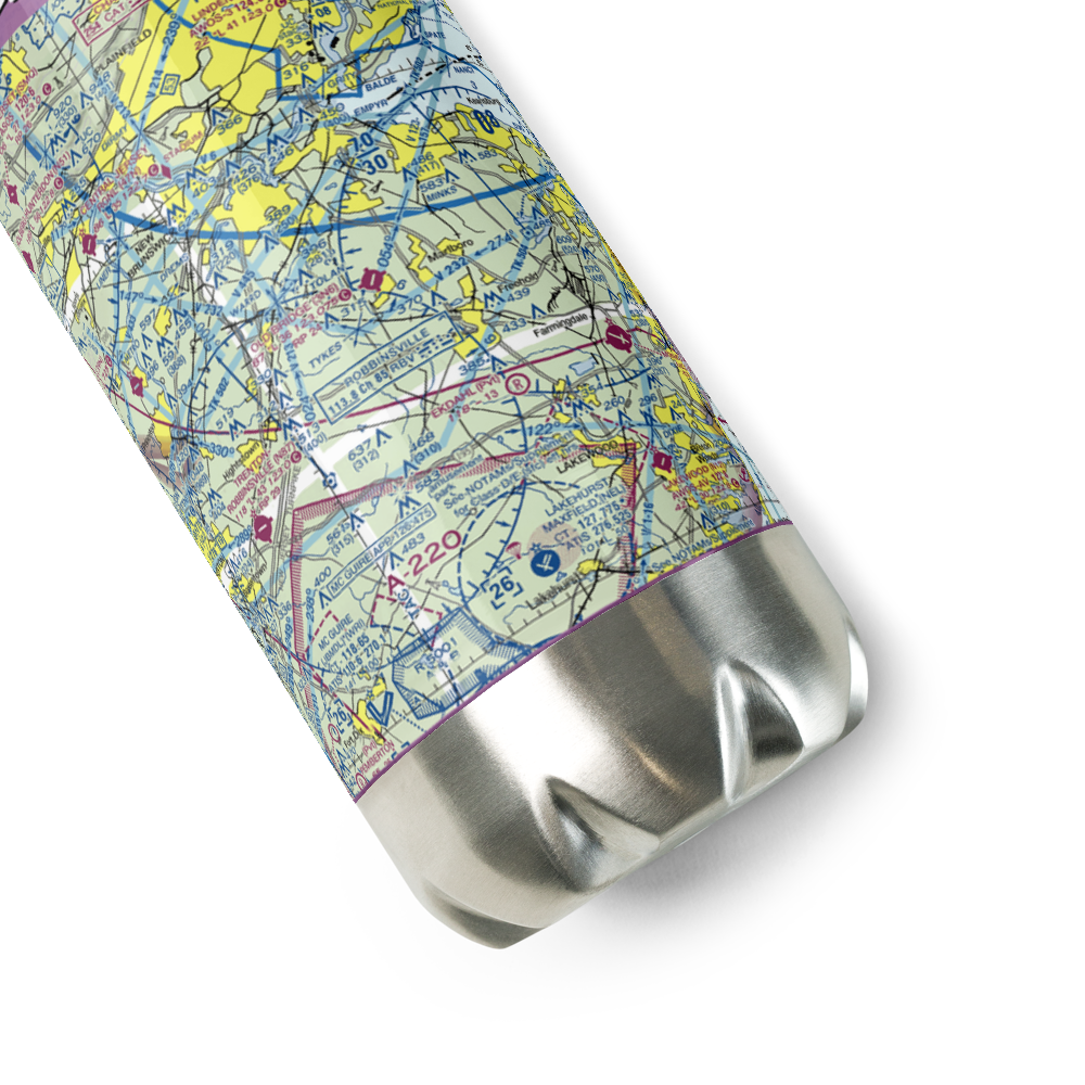 Old Bridge Airport (3N6) VFR Sectional Water Bottle 