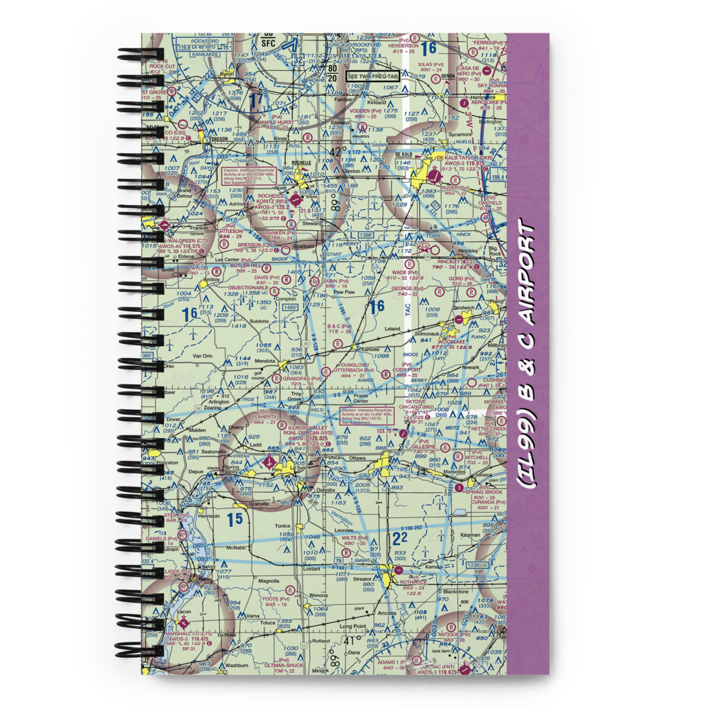 B & C Airport (IL99) VFR Sectional Notebook 