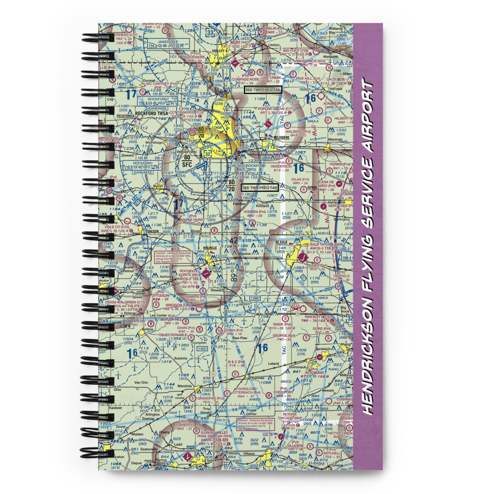 Hendrickson Flying Service Airport (IL93) VFR Sectional Notebook 