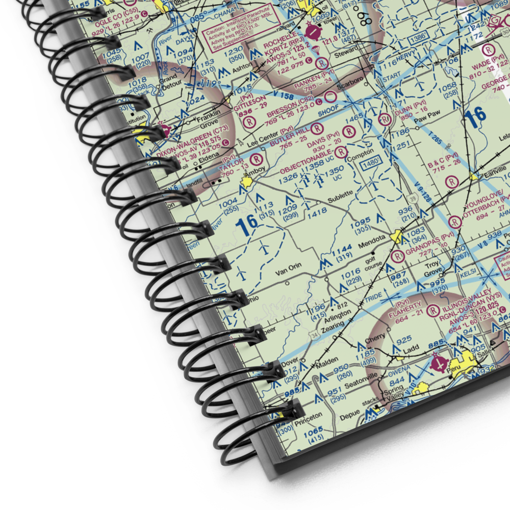 Hendrickson Flying Service Airport (IL93) VFR Sectional Notebook 