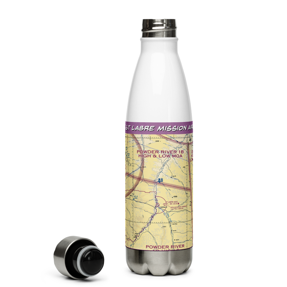 St Labre Mission Airport (3U4) VFR Sectional Water Bottle 