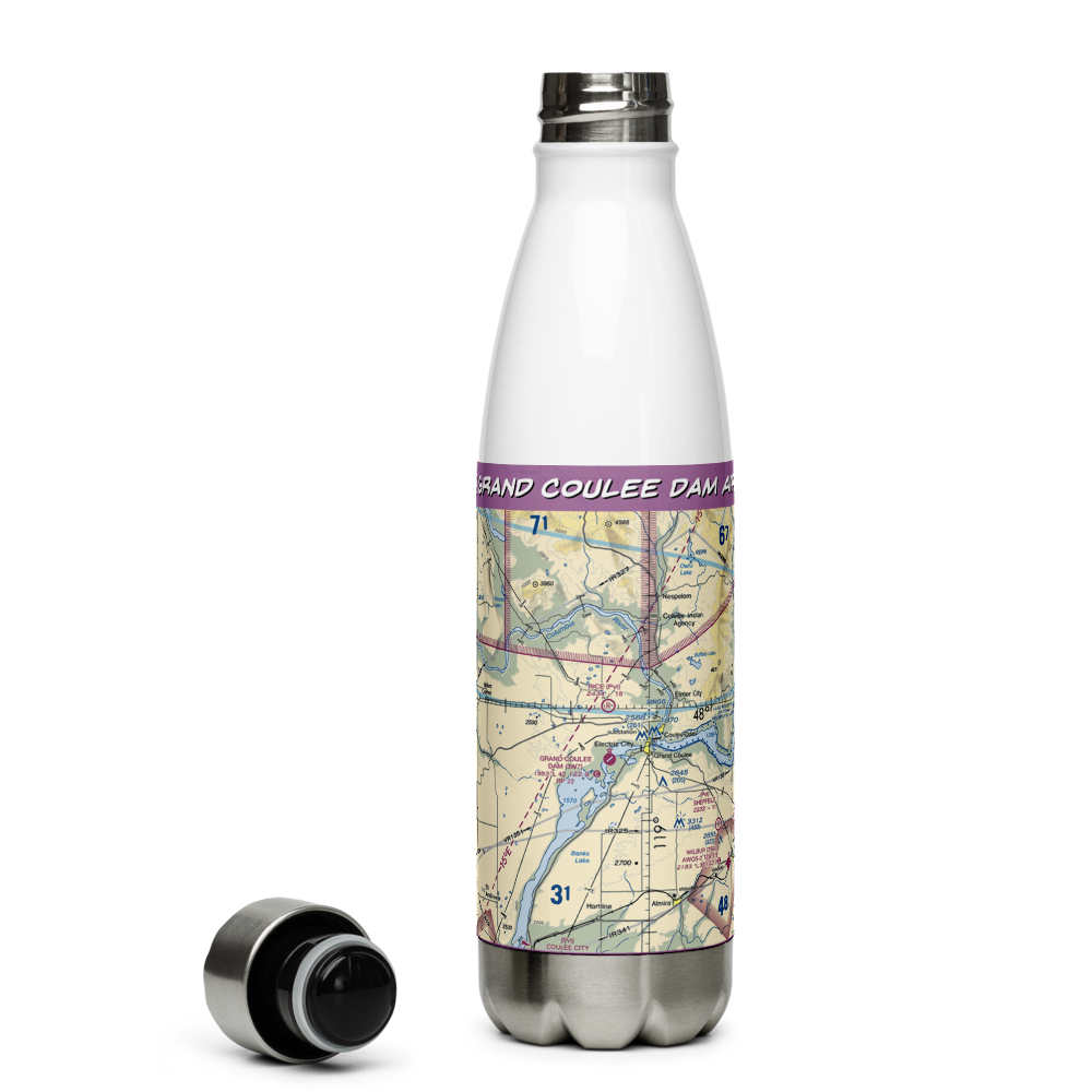 Grand Coulee Dam Airport (3W7) VFR Sectional Water Bottle 