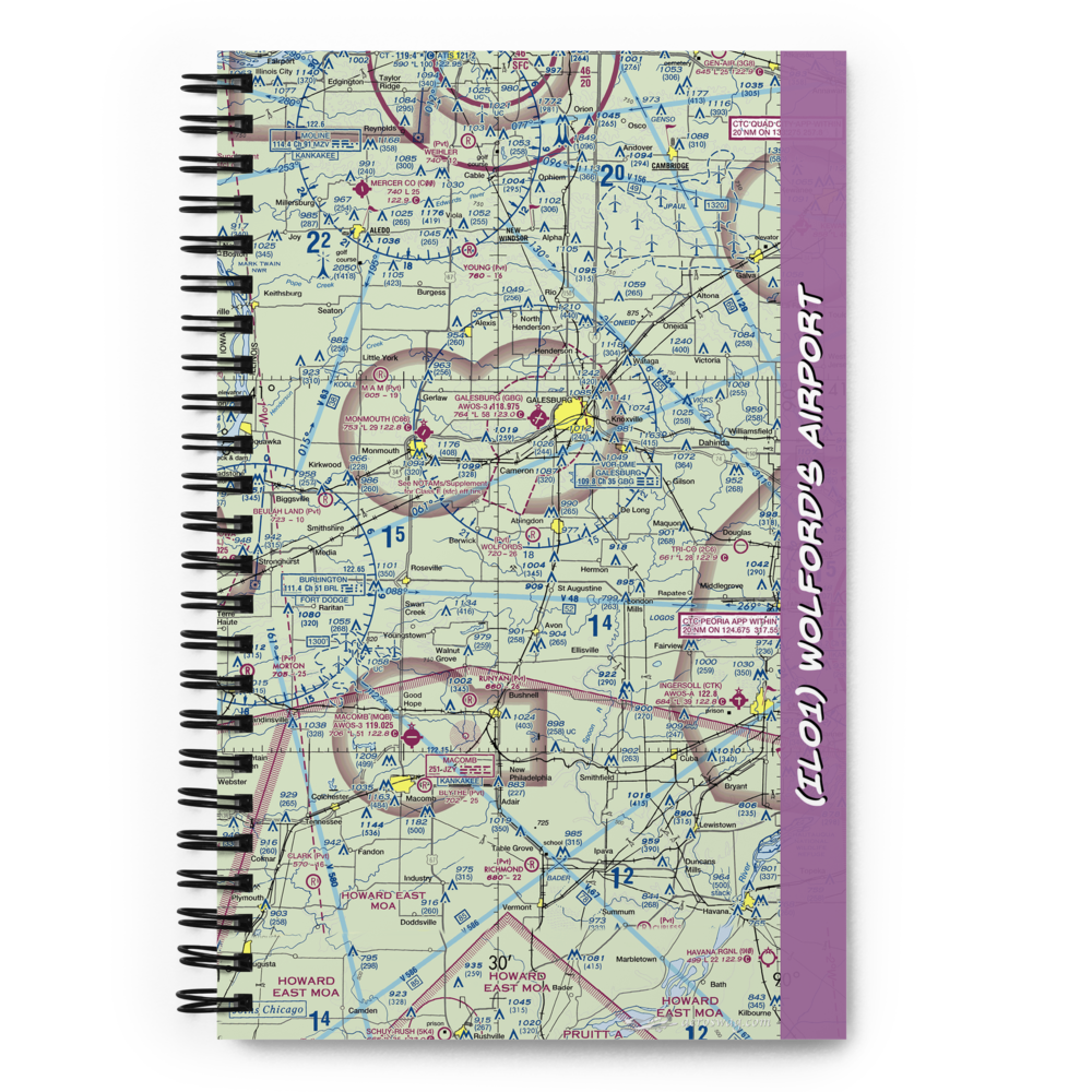 Wolford's Airport (IL01) VFR Sectional Notebook 