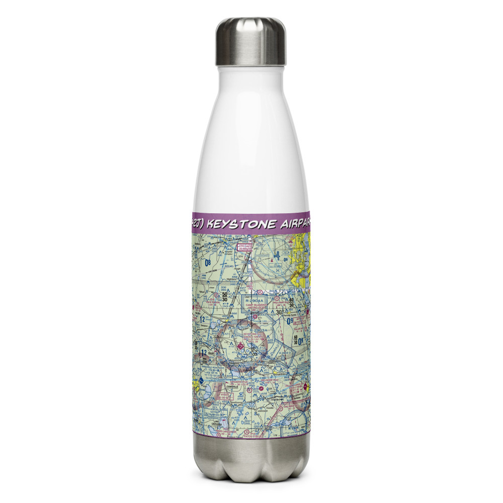 Keystone Airpark (42J) VFR Sectional Water Bottle 