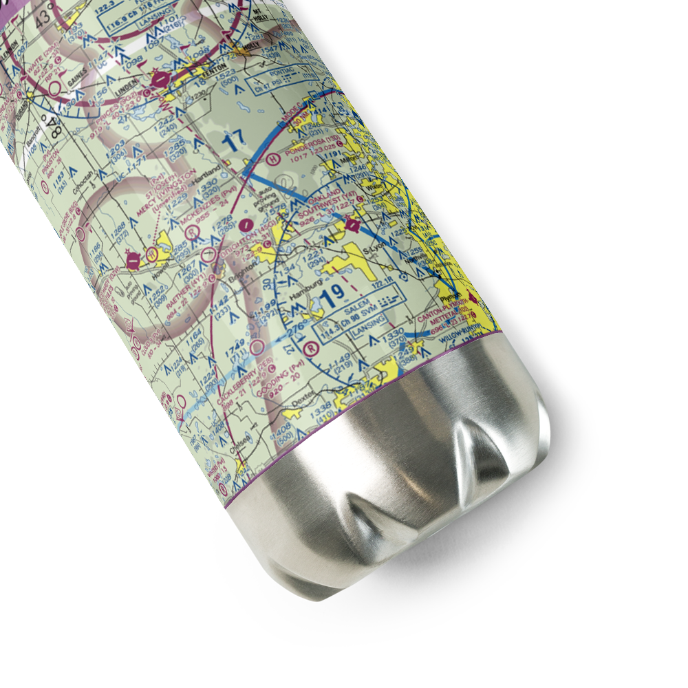 Brighton Airport (45G) VFR Sectional Water Bottle 