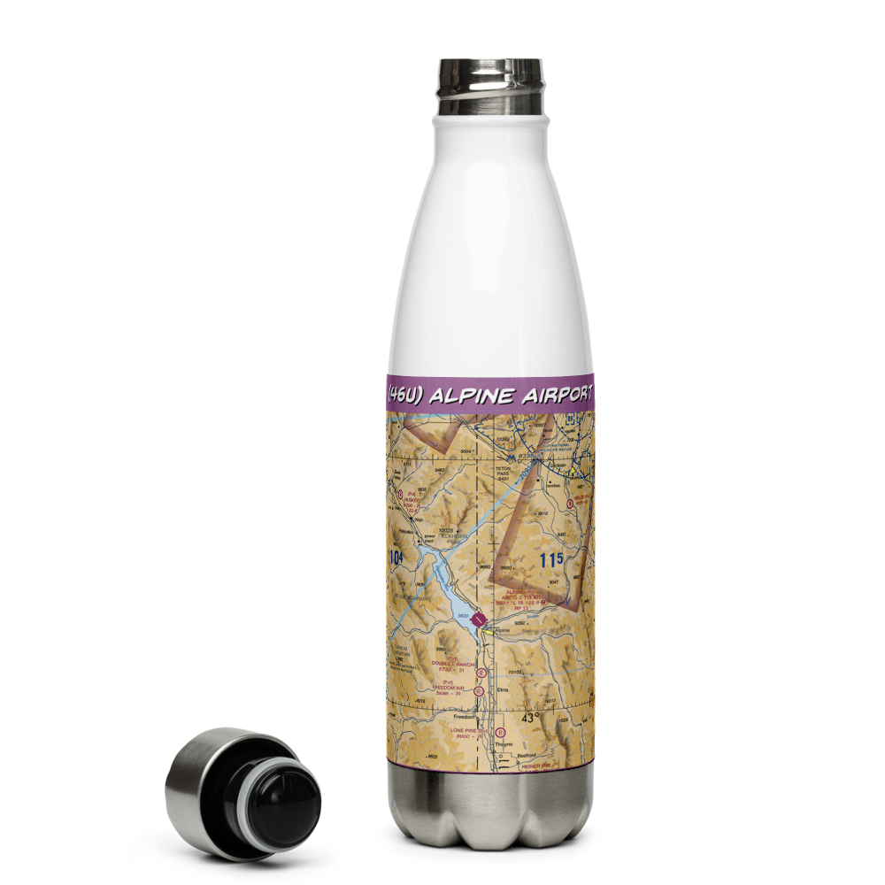 Alpine Airport (46U) VFR Sectional Water Bottle 