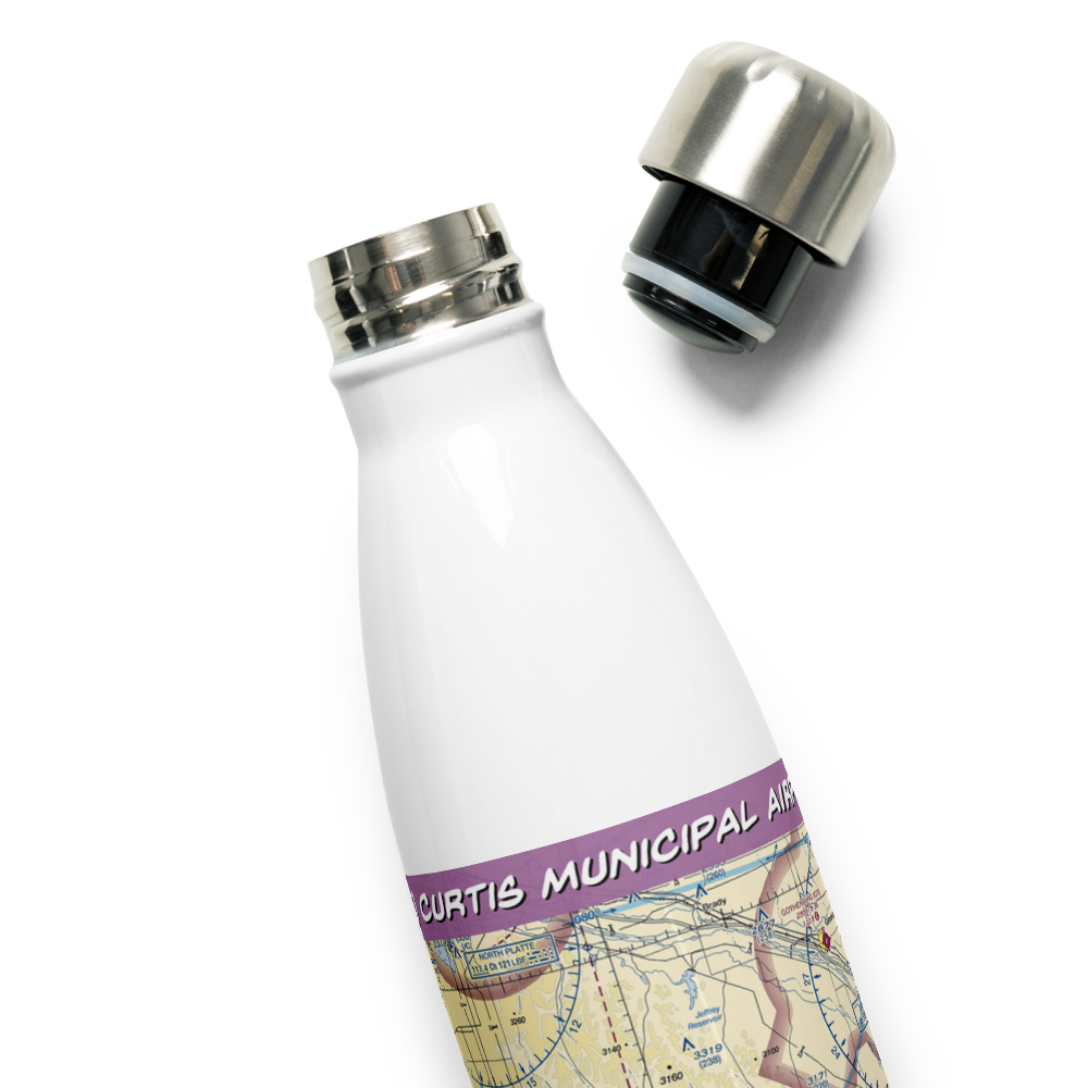 Curtis Municipal Airport (47V) VFR Sectional Water Bottle 