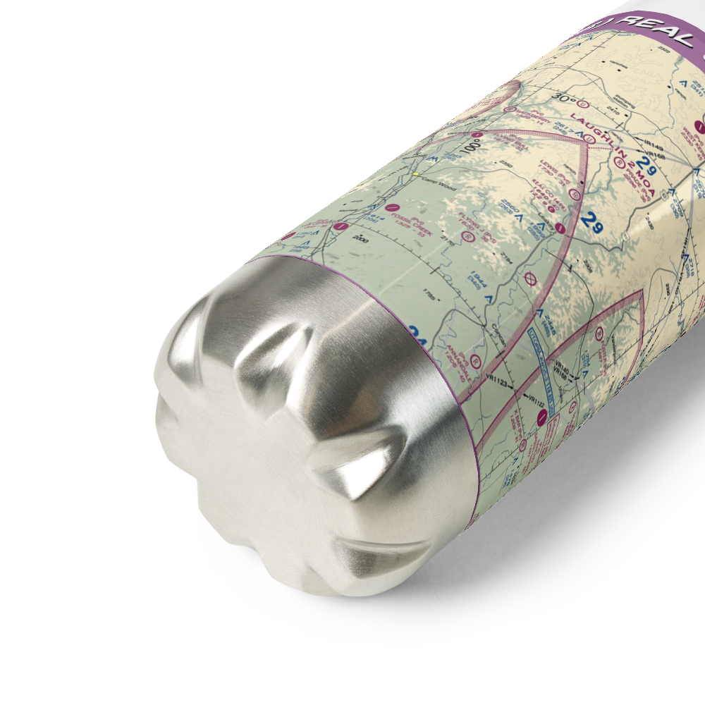 Real County Airport (49R) VFR Sectional Water Bottle 