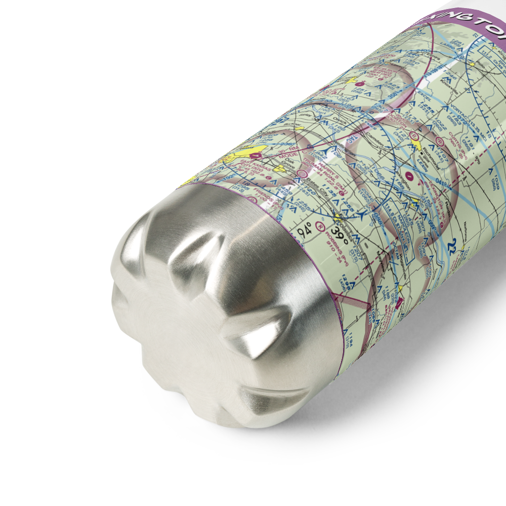 Lexington Municipal Airport (4K3) VFR Sectional Water Bottle 