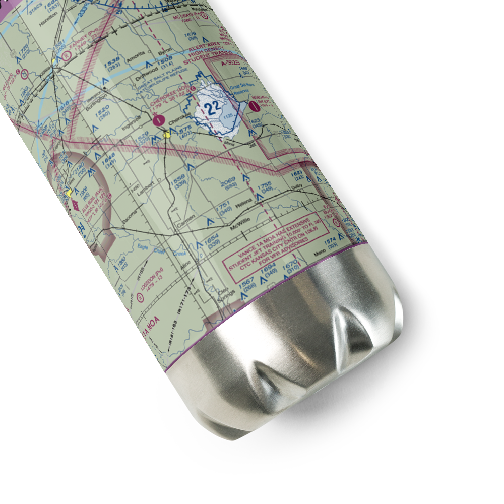 Cherokee Municipal Airport (4O5) VFR Sectional Water Bottle 