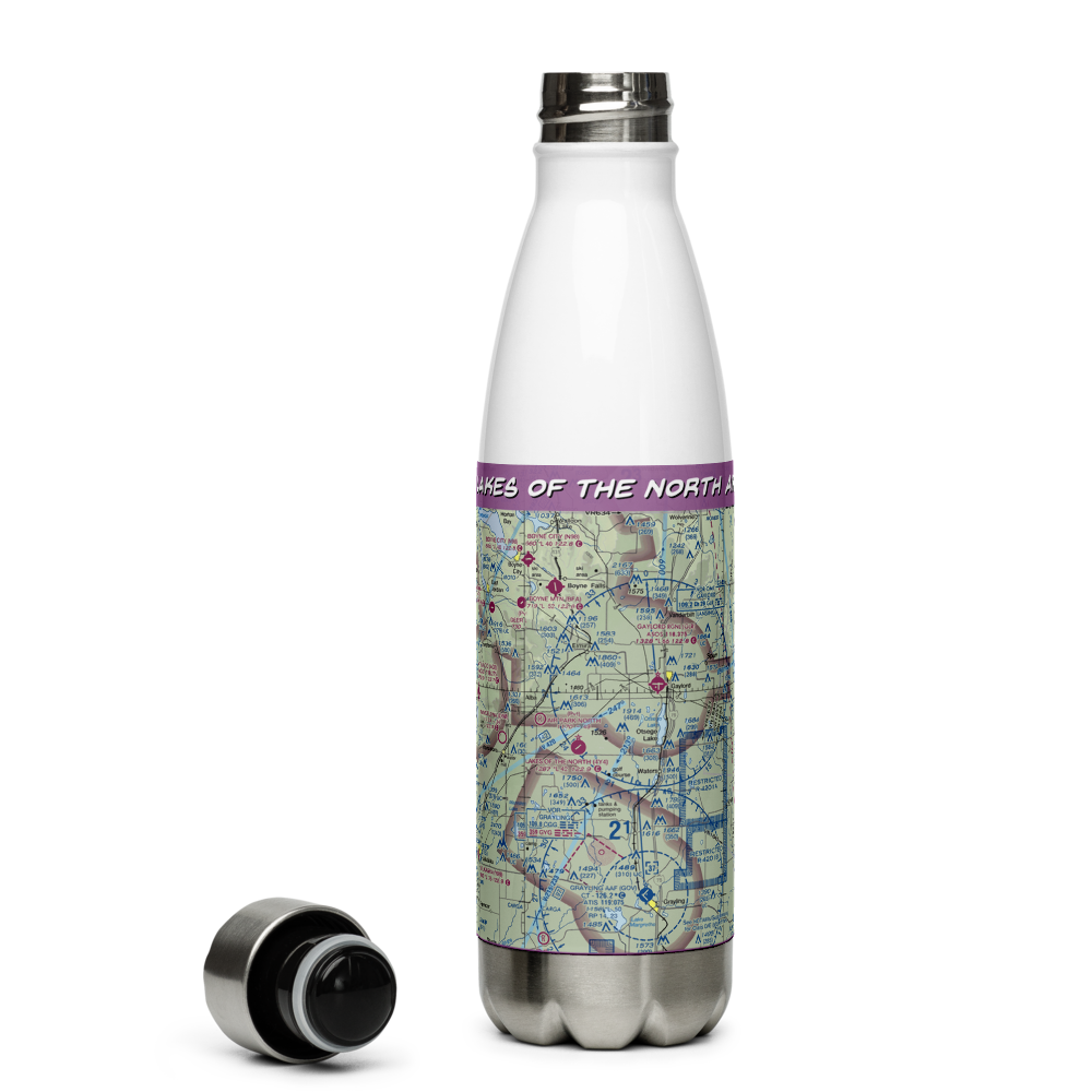 Lakes of the North Airport (4Y4) VFR Sectional Water Bottle 