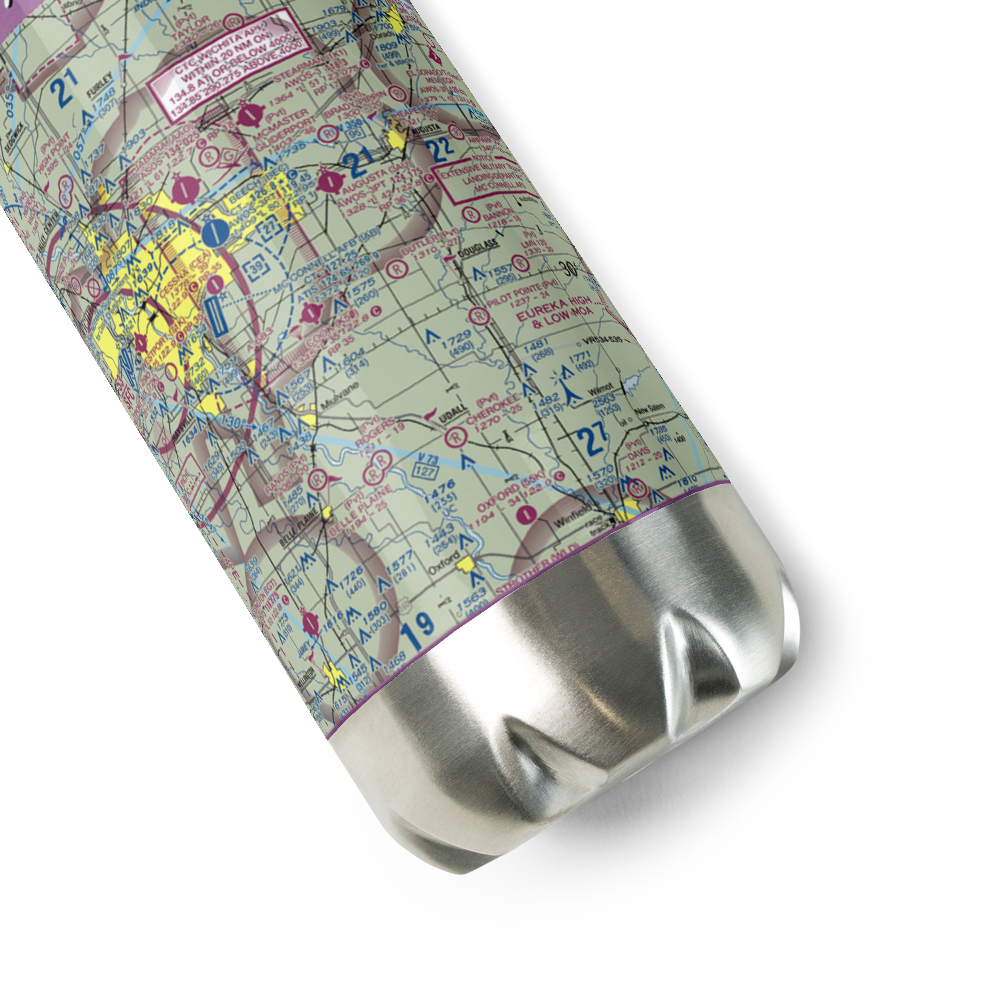 Cook Airfield Inc Airport (K50) VFR Sectional Water Bottle 