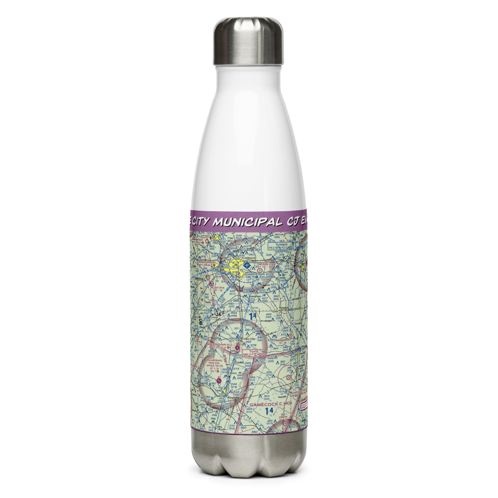 Lake City Municipal CJ Evans Field (51J) VFR Sectional Water Bottle 