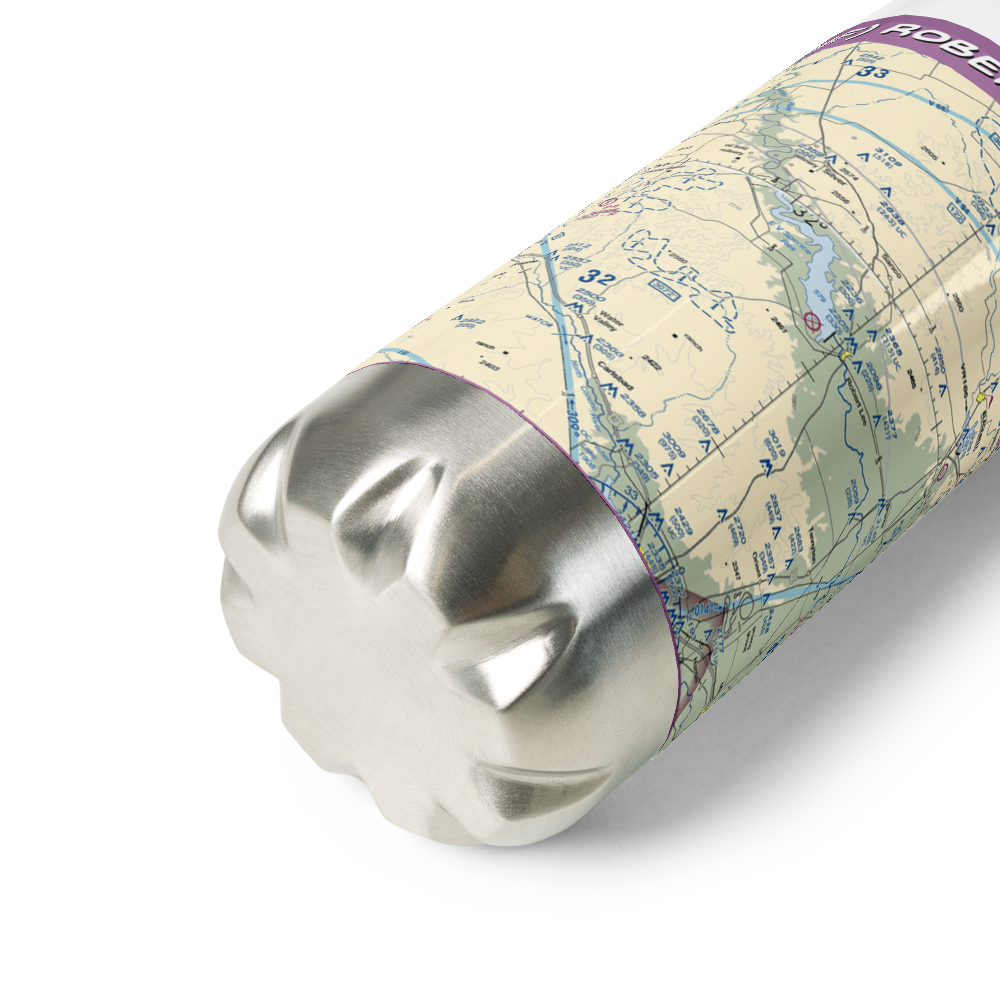 Robert Lee Airport (54F) VFR Sectional Water Bottle 