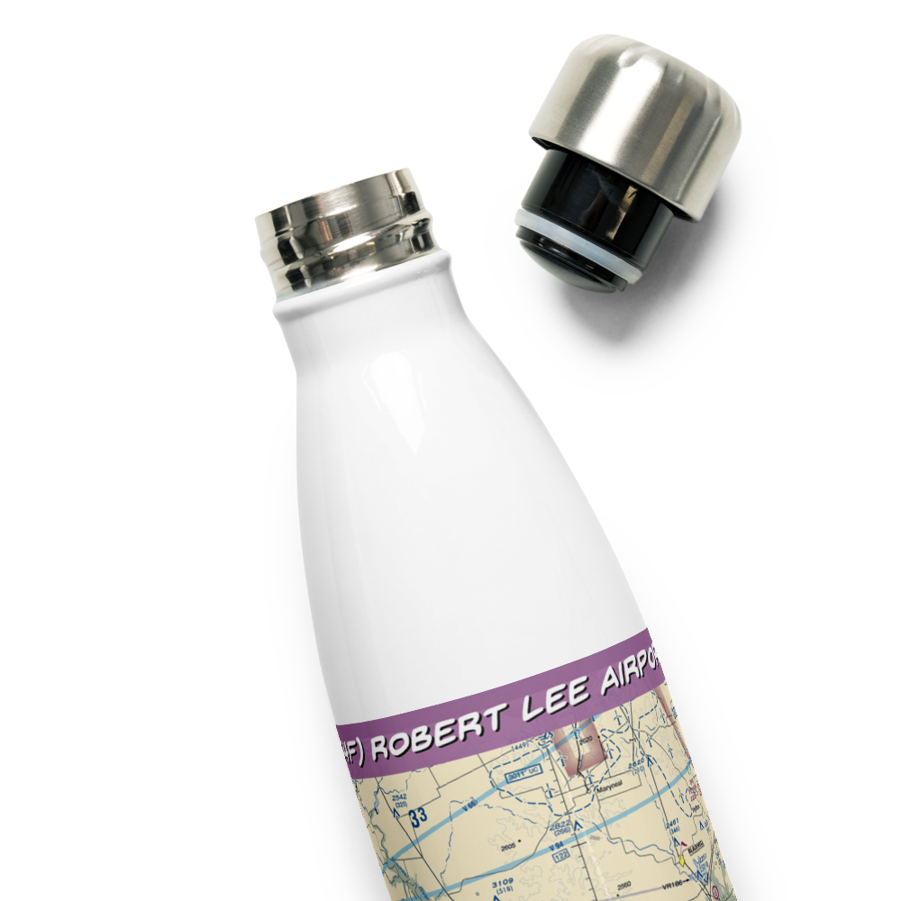 Robert Lee Airport (54F) VFR Sectional Water Bottle 