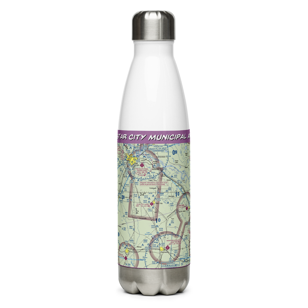 Star City Municipal Airport (55M) VFR Sectional Water Bottle 