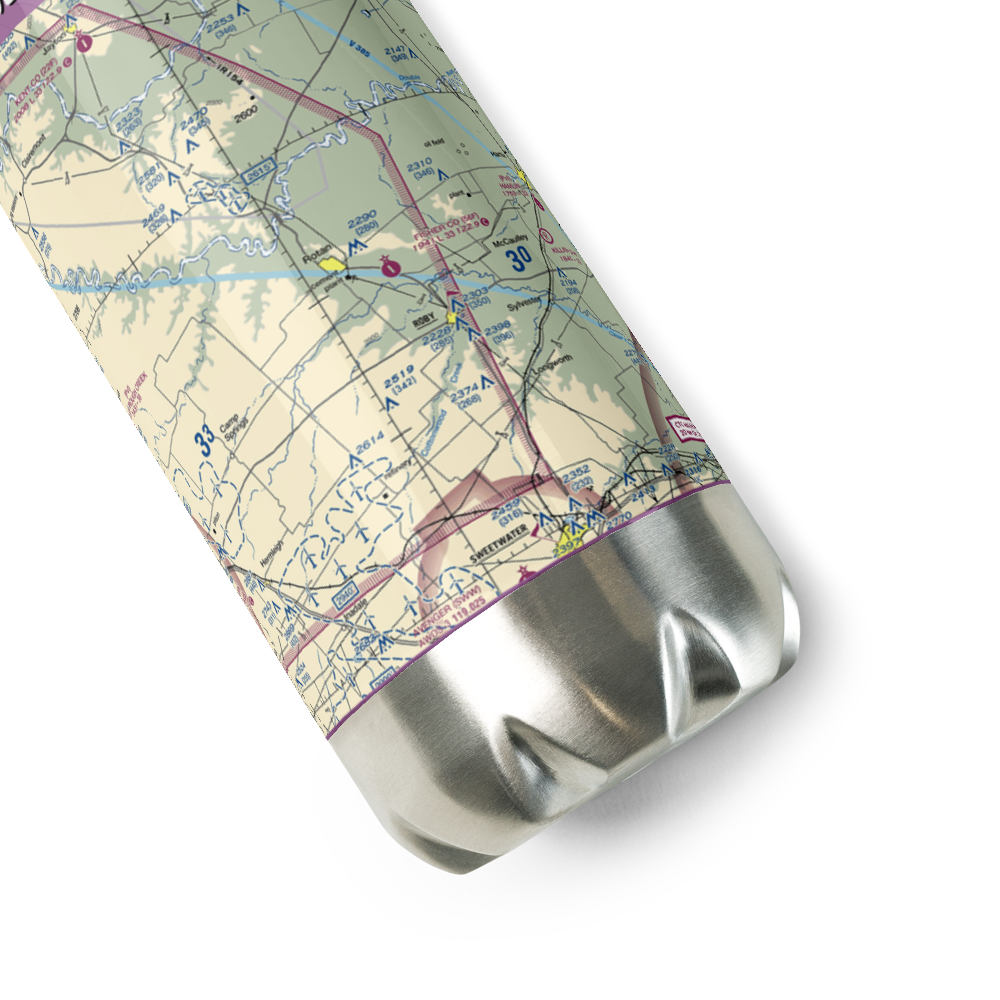 Fisher County Airport (56F) VFR Sectional Water Bottle 