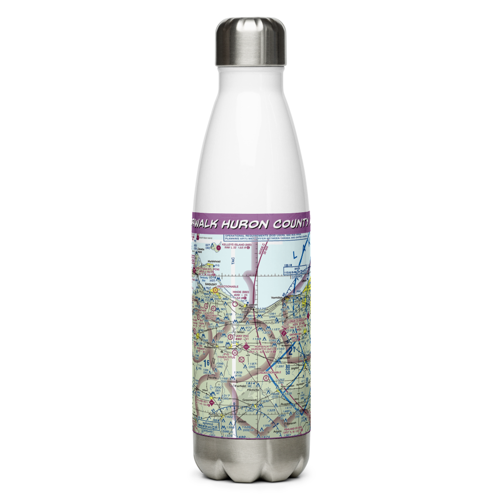 Norwalk Huron County Airport (5A1) VFR Sectional Water Bottle 