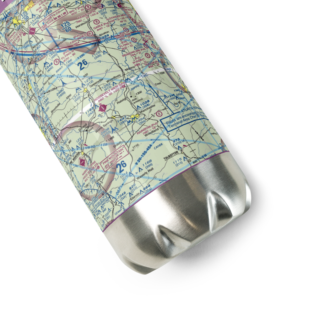 Roosevelt Memorial Airport (5A9) VFR Sectional Water Bottle 