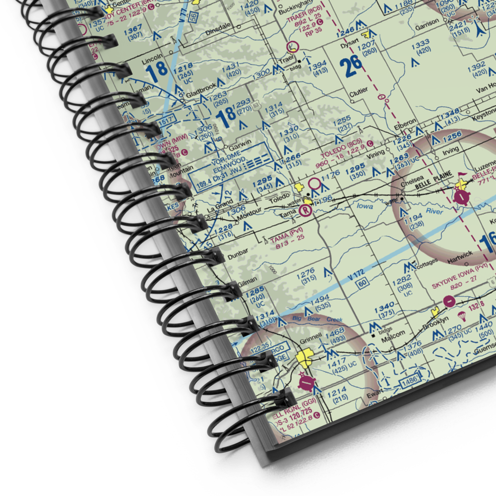 Nichols Airport (IA97) VFR Sectional Notebook 