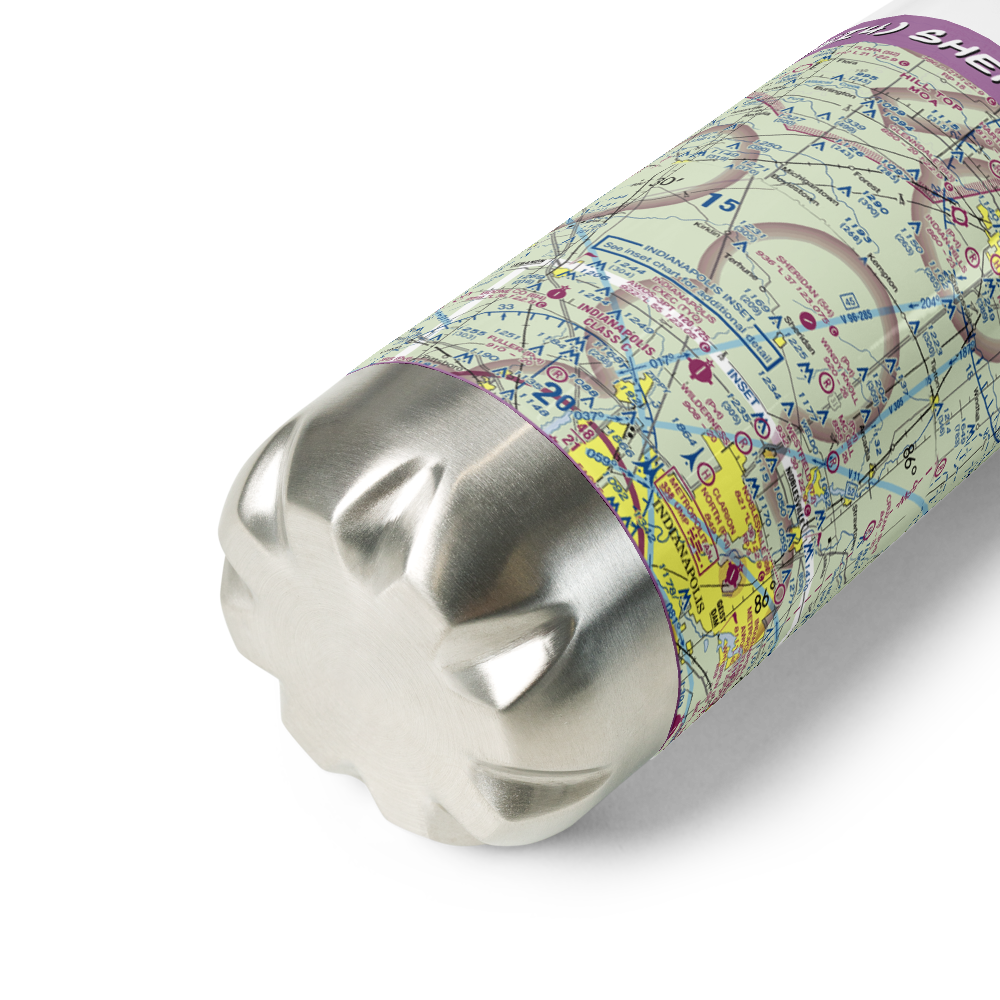 Sheridan Airport (5I4) VFR Sectional Water Bottle 