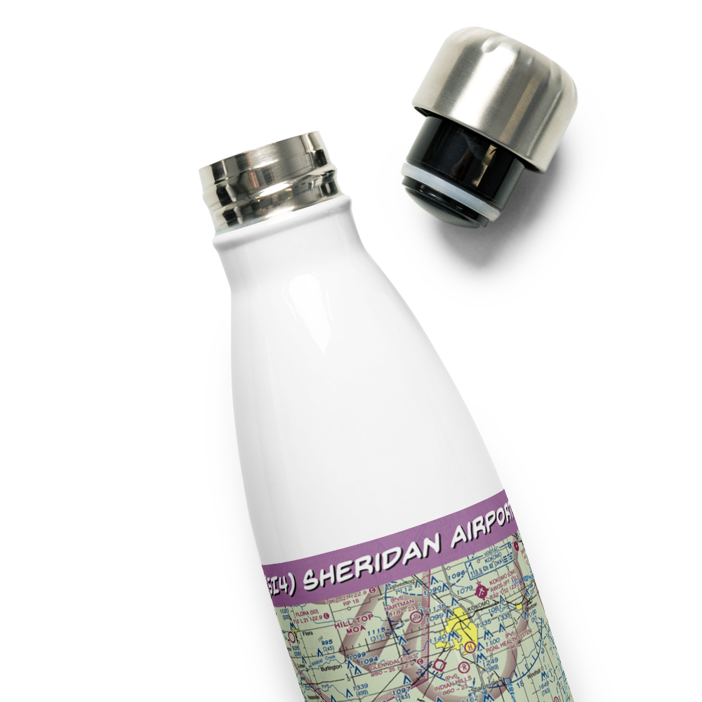 Sheridan Airport (5I4) VFR Sectional Water Bottle 