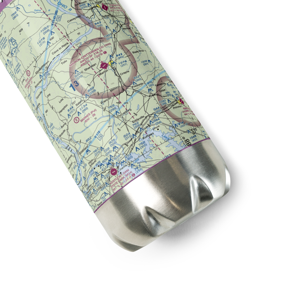 Marion Crittenden County Airport (5M9) VFR Sectional Water Bottle 