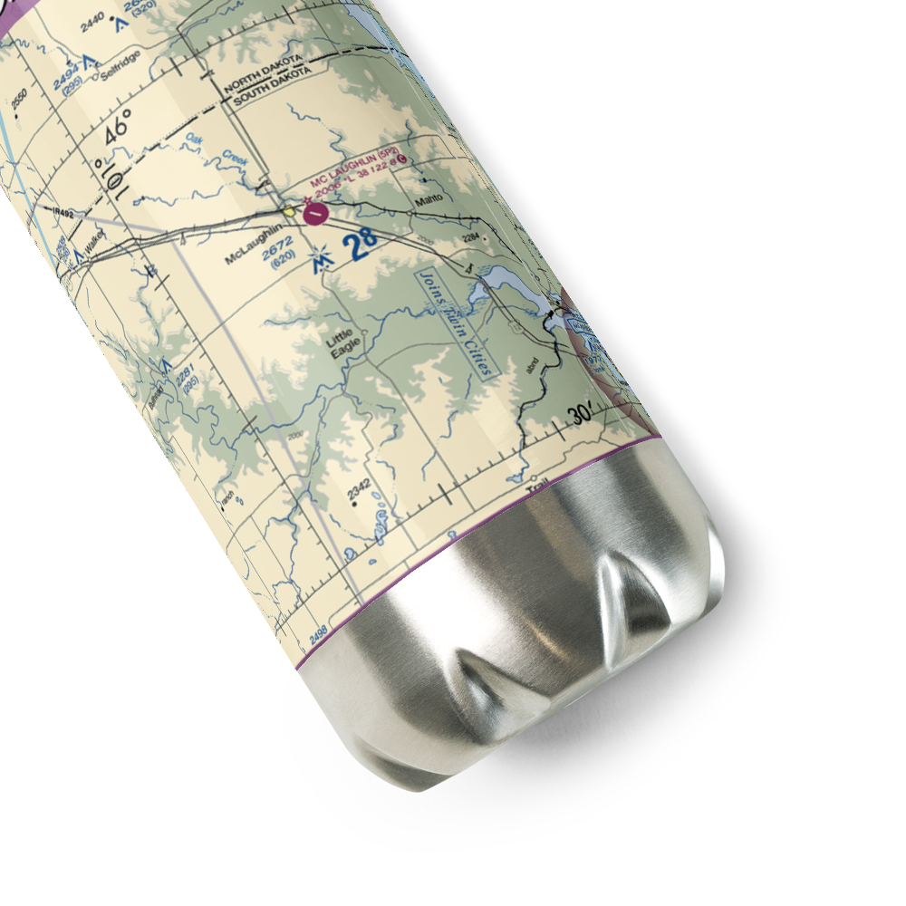 Mc Laughlin Municipal Airport (5P2) VFR Sectional Water Bottle 