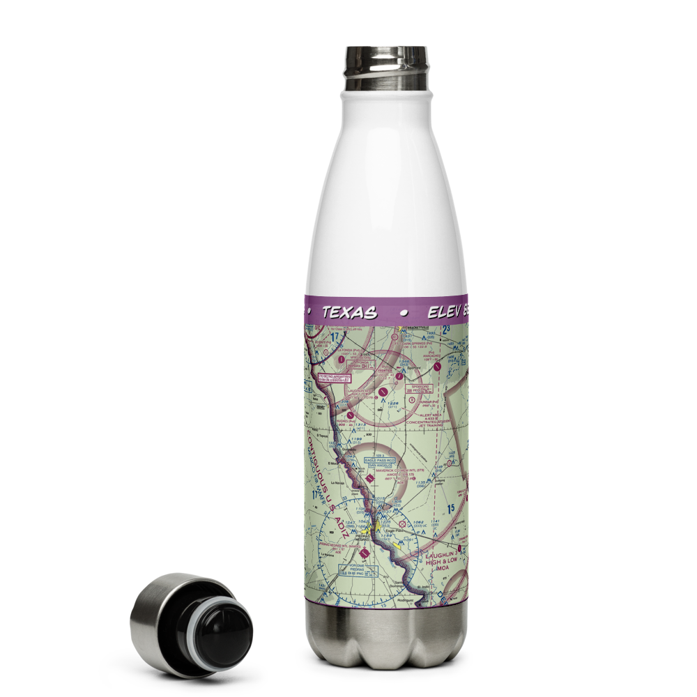 Maverick County Memorial International Airport (5T9) VFR Sectional Water Bottle 