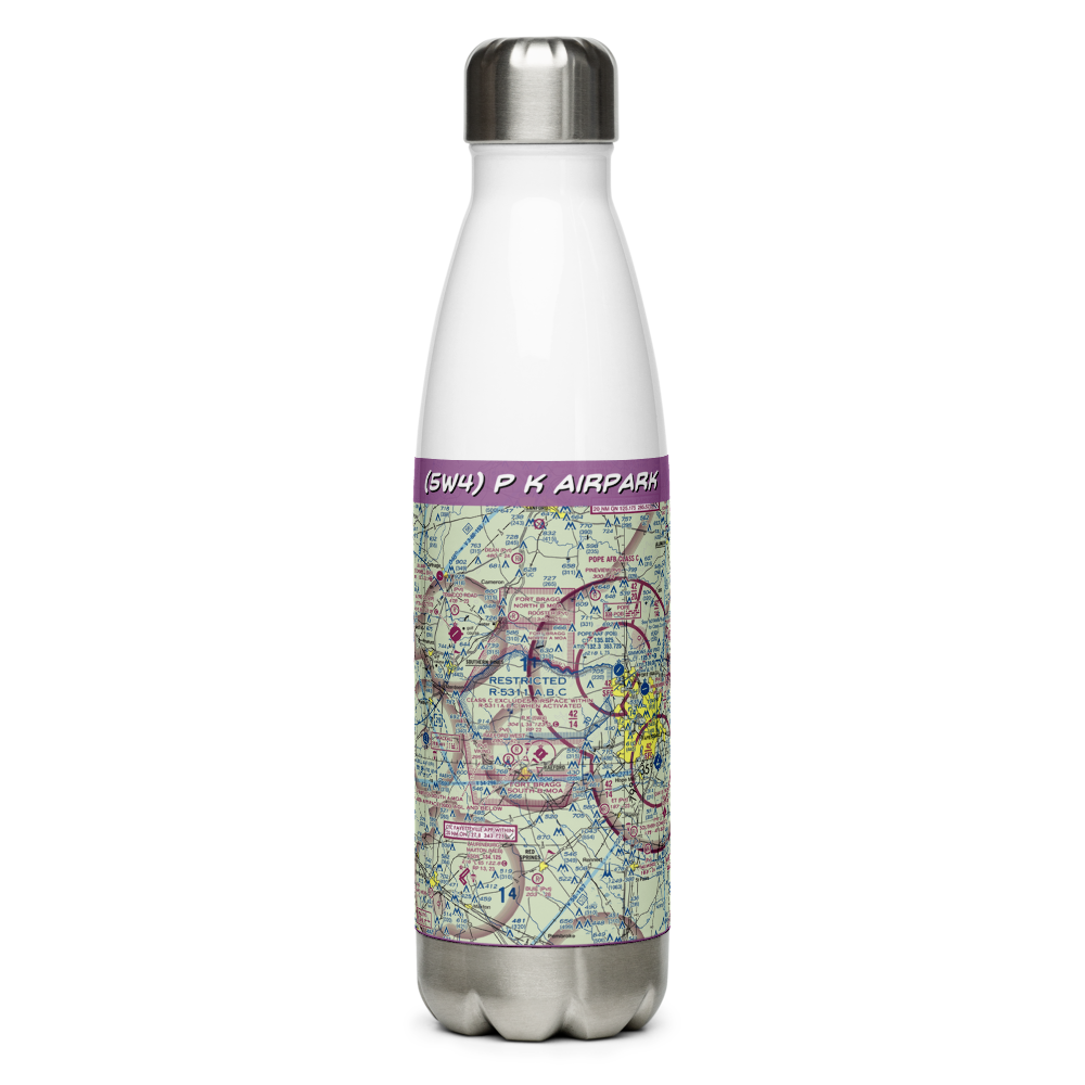 P K Airpark (5W4) VFR Sectional Water Bottle 