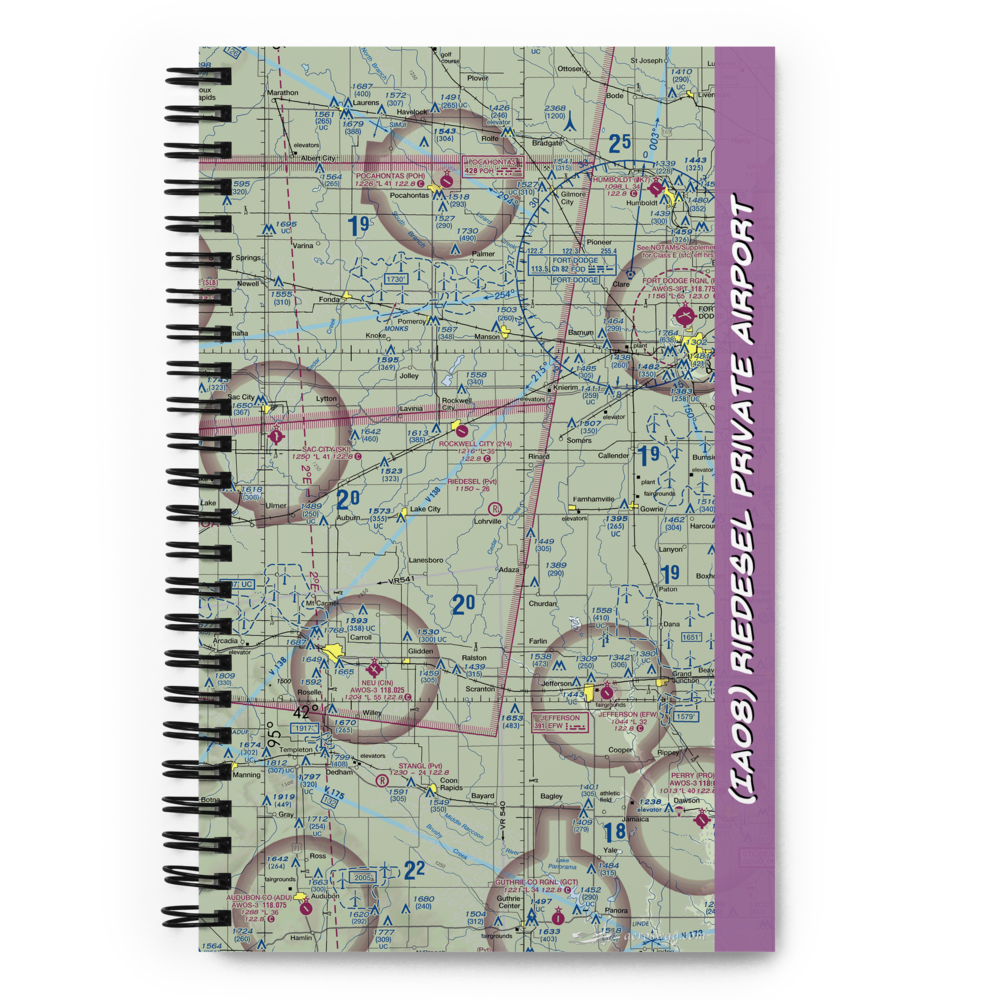 Riedesel Private Airport (IA08) VFR Sectional Notebook 