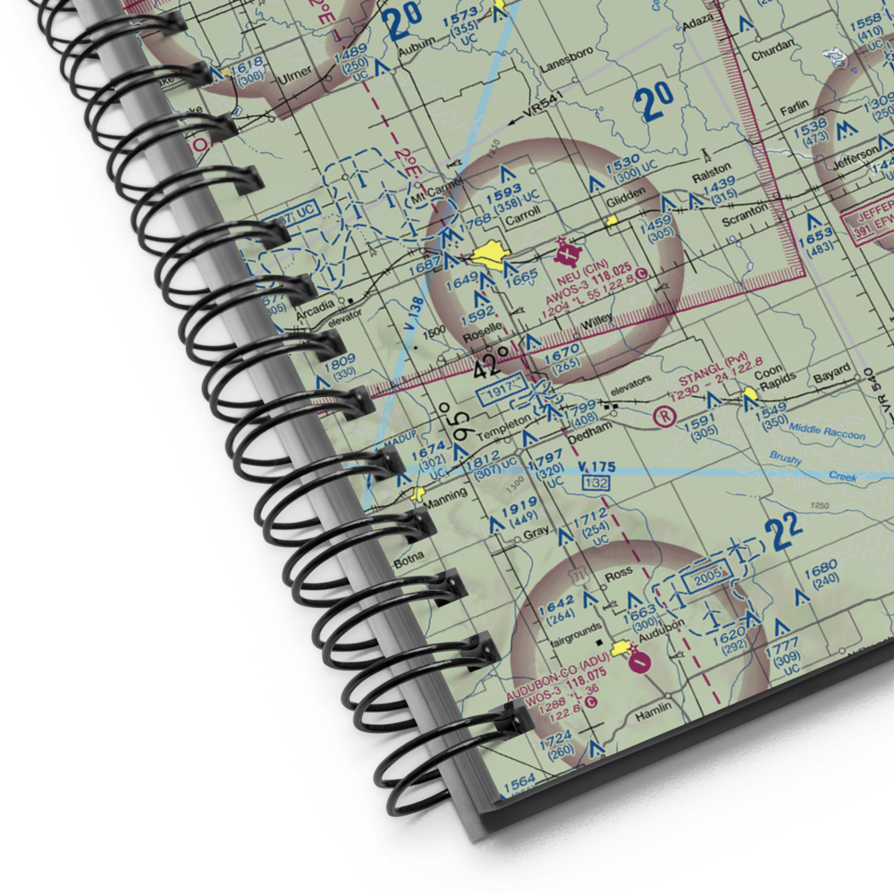 Riedesel Private Airport (IA08) VFR Sectional Notebook 