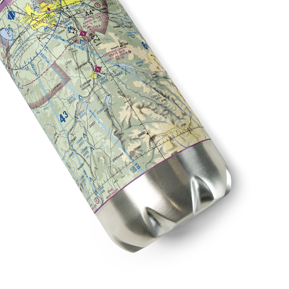 Cottage Grove State Airport (61S) VFR Sectional Water Bottle 