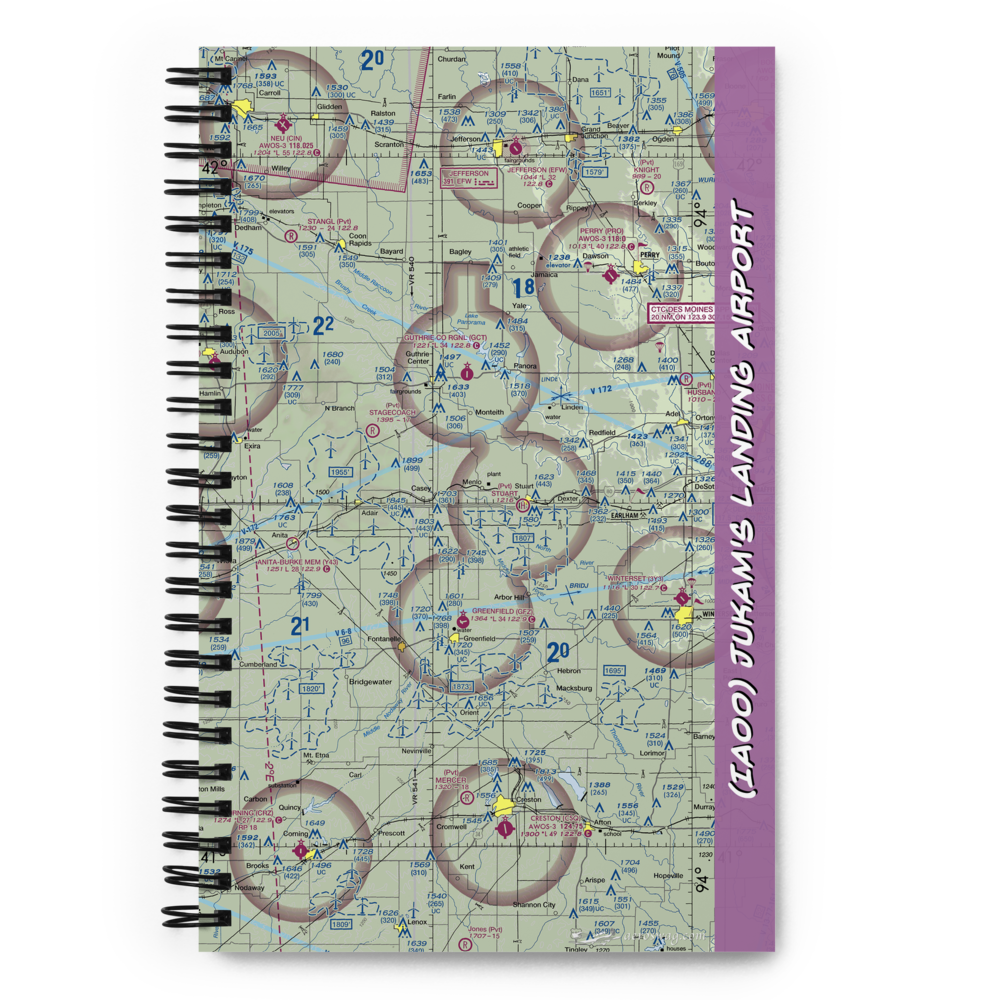 Jukam's Landing Airport (IA00) VFR Sectional Notebook 