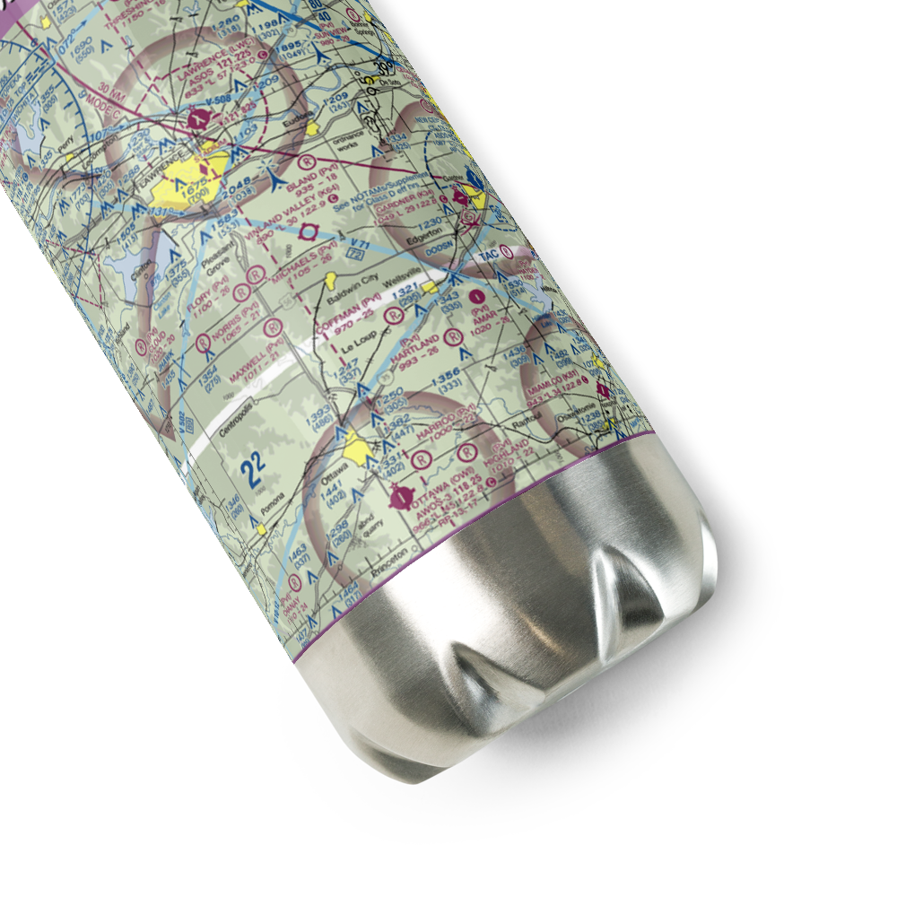 Vinland Valley Aerodrome (K64) VFR Sectional Water Bottle 