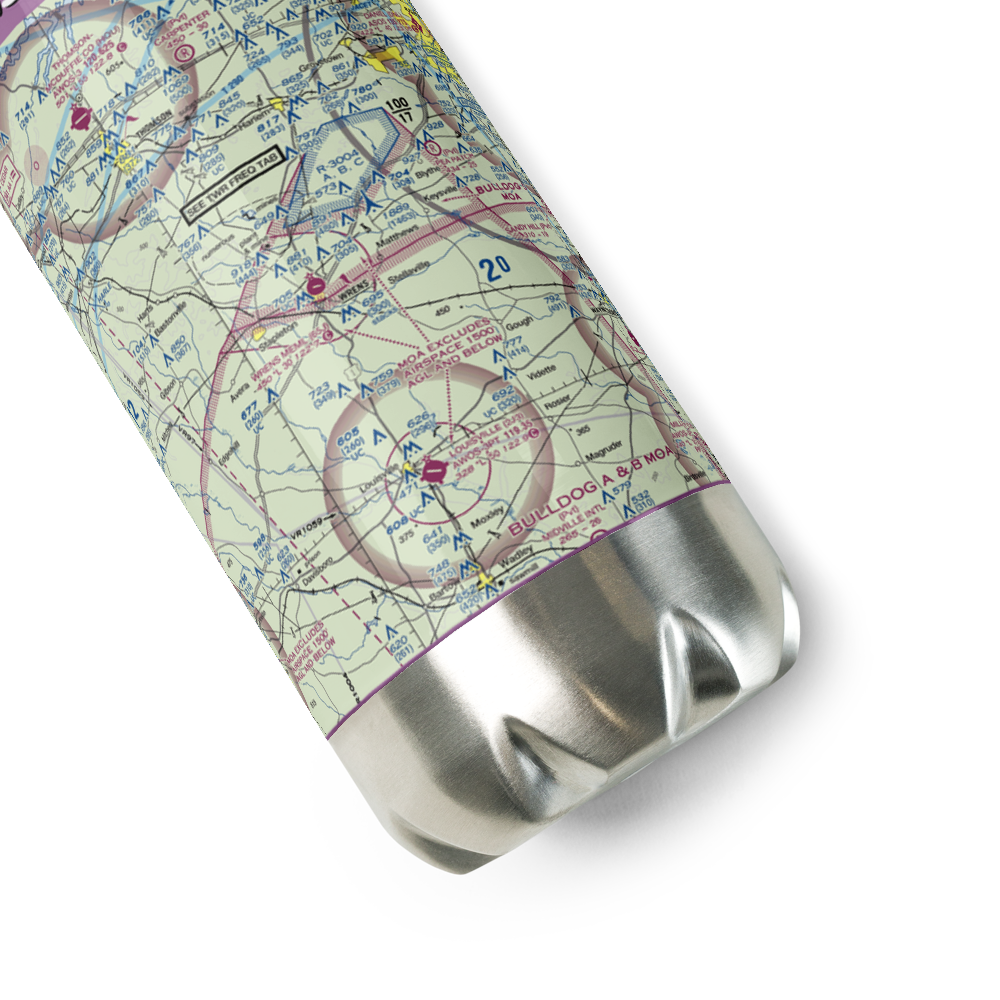 Wrens Memorial Airport (65J) VFR Sectional Water Bottle 