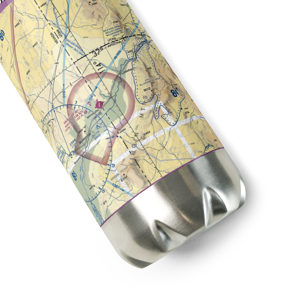 Mesquite Airport (67L) VFR Sectional Water Bottle 