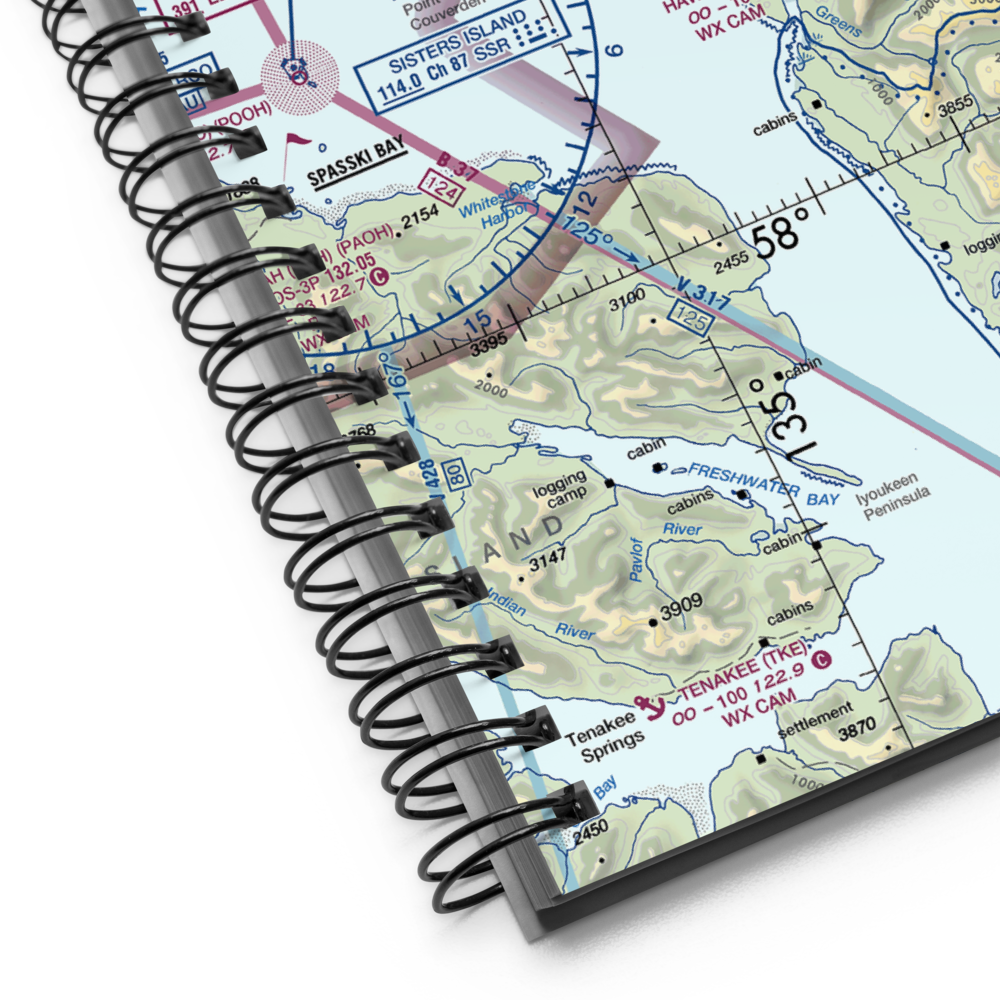 Hawk Inlet Seaplane Base (HWI) VFR Sectional Notebook 