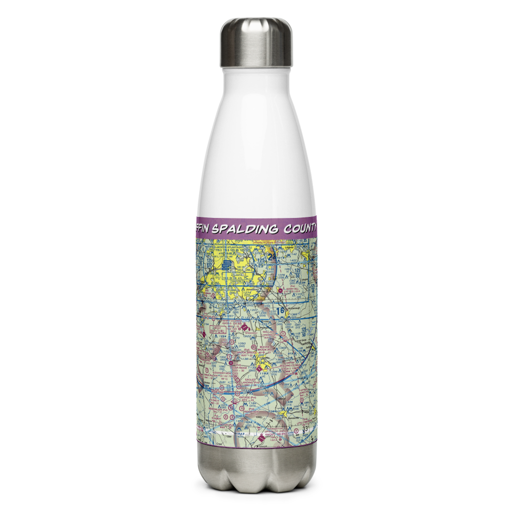 Griffin Spalding County Airport (6A2) VFR Sectional Water Bottle 