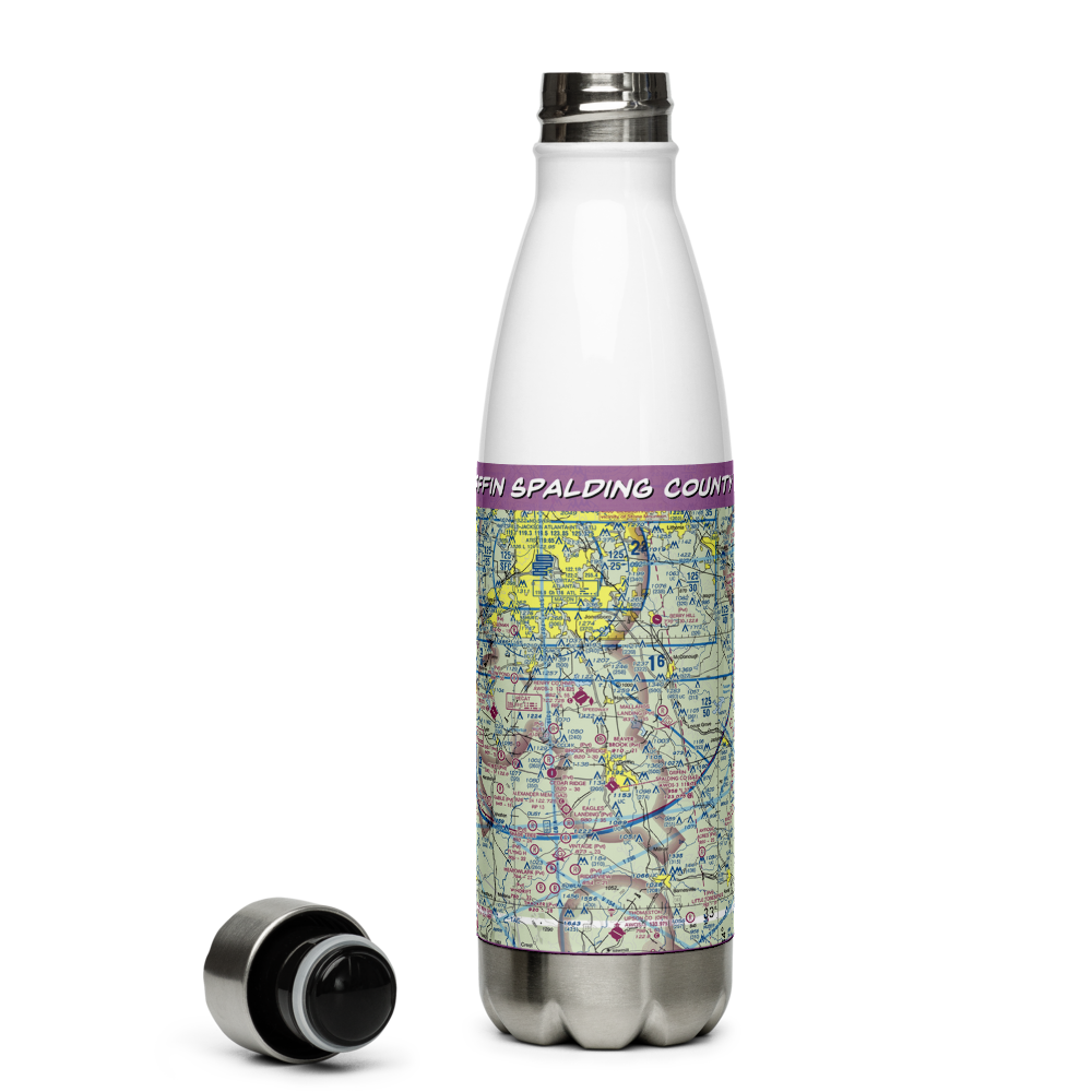 Griffin Spalding County Airport (6A2) VFR Sectional Water Bottle 