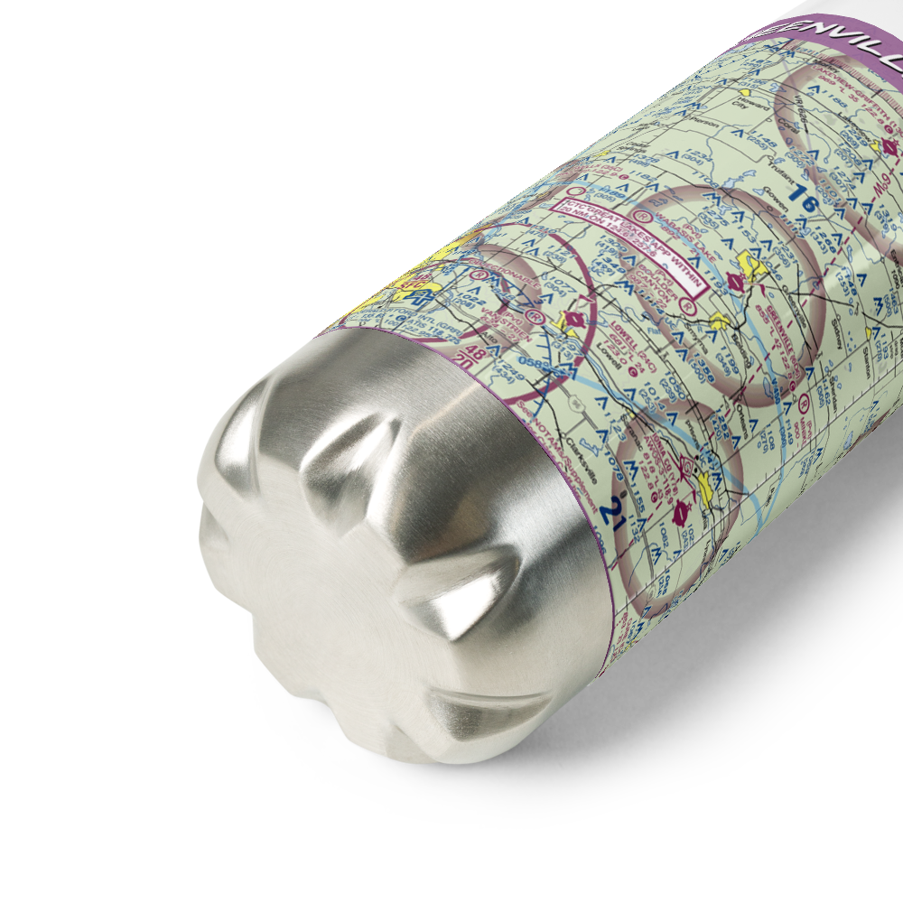 Greenville Municipal Airport (6D6) VFR Sectional Water Bottle 