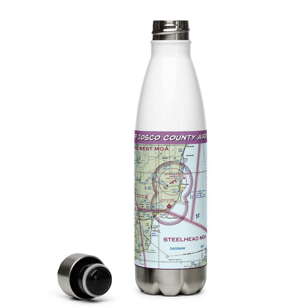 Iosco County Airport (6D9) VFR Sectional Water Bottle 