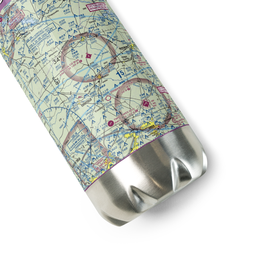 Saluda County Airport (6J4) VFR Sectional Water Bottle 