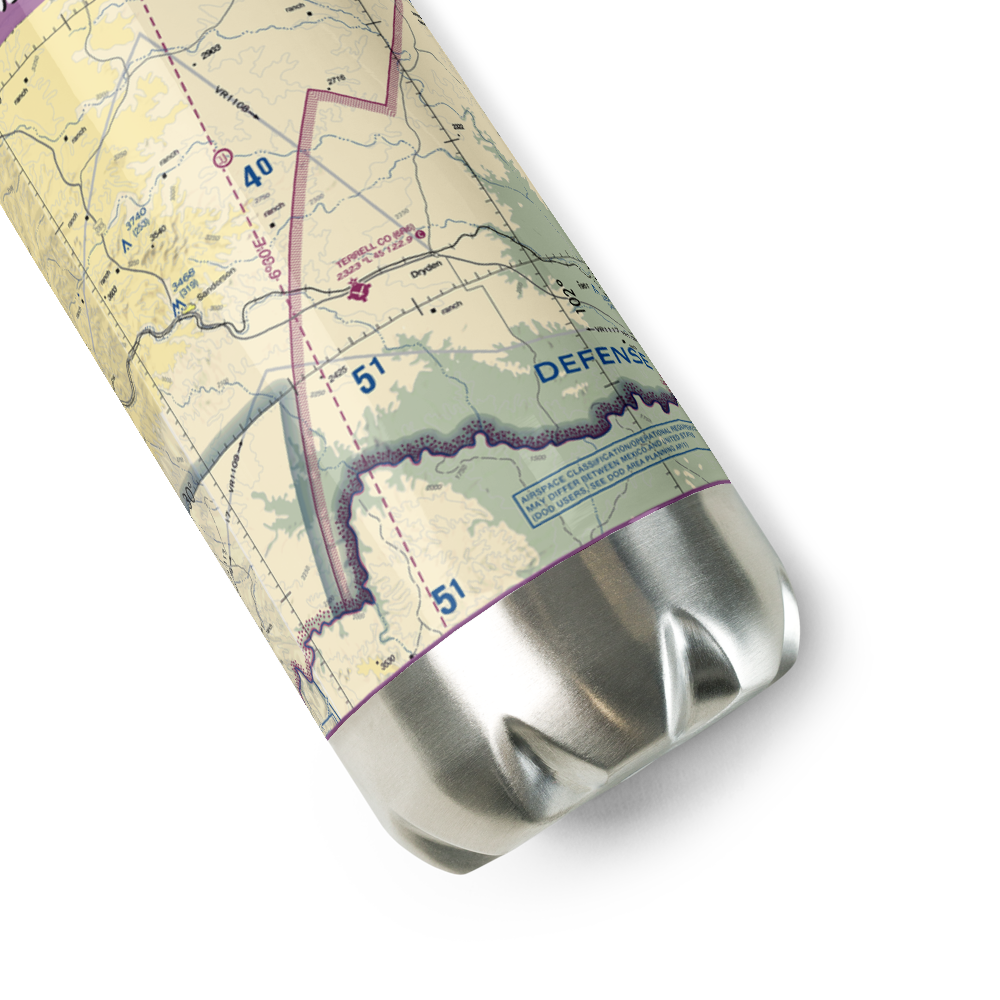 Terrell County Airport (6R6) VFR Sectional Water Bottle 