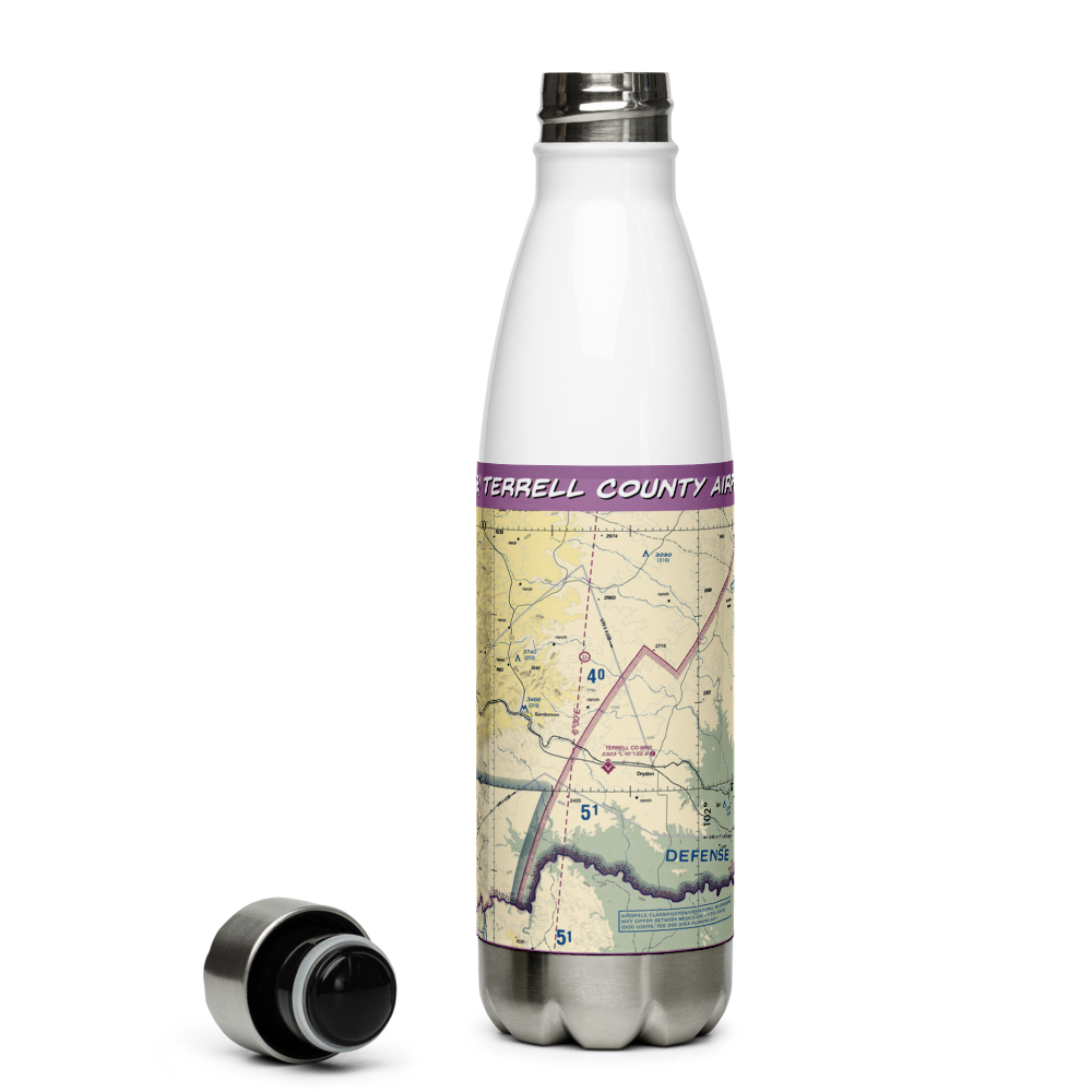 Terrell County Airport (6R6) VFR Sectional Water Bottle 