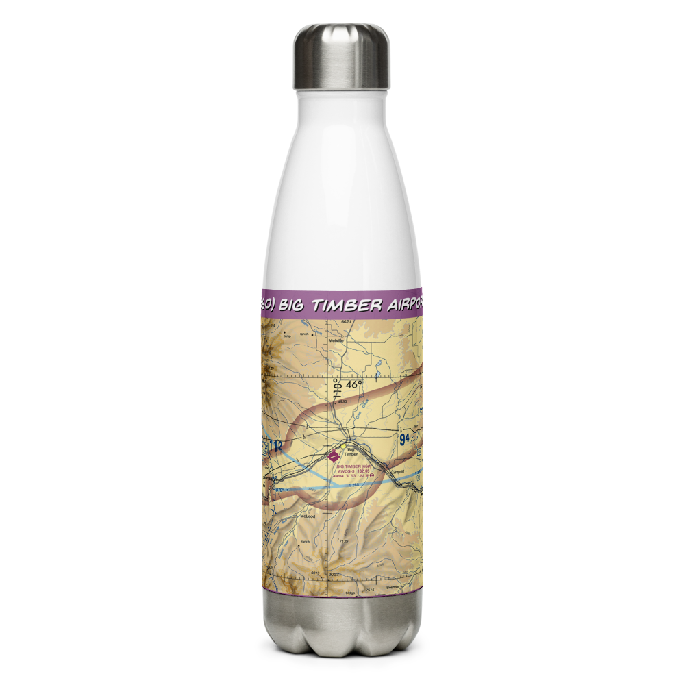 Big Timber Airport (6S0) VFR Sectional Water Bottle 
